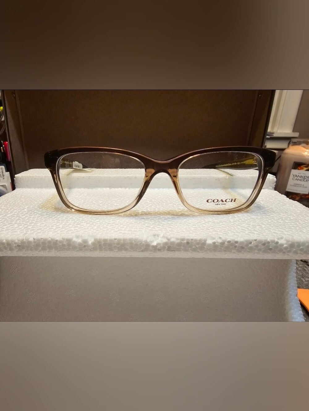 Coach Women's Brown Ombre Rectangle Eyeglass Frames